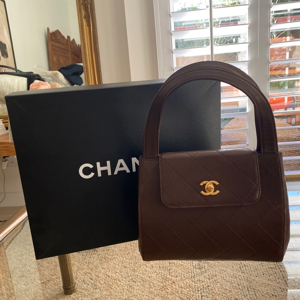 Vintage CHANEL CC Turn-Lock Top Handle Bag